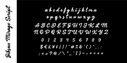 Gibson Mirage Font Poster 8