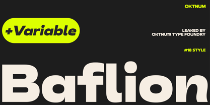 Baflion Sans Font Poster 1