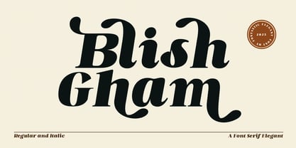 Blish Gham Font Poster 1
