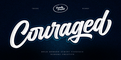 Couraged Script Font Poster 1