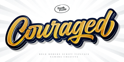 Couraged Script Font Poster 13