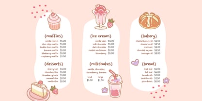 White Pinky Font Poster 3