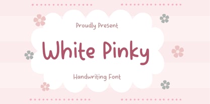 White Pinky Font Poster 1