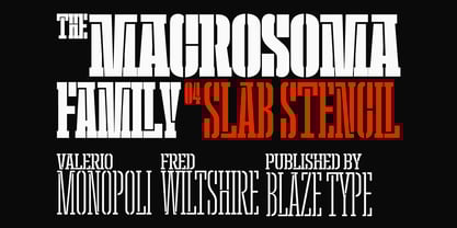 Macrosoma Slab Stencil Font Poster 1
