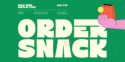 Order Snack Font Poster 1