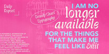 Trendy Chart Font Poster 2