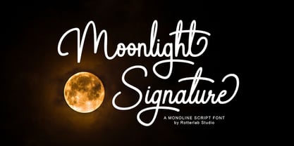 Moonlight Signature Font Poster 1