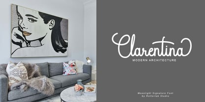 Moonlight Signature Font Poster 2