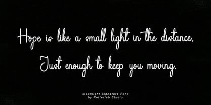 Moonlight Signature Font Poster 3