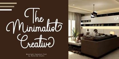 Moonlight Signature Font Poster 7