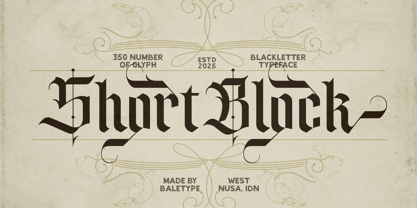 Short Block Font Poster 1