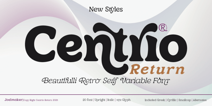 Centrio Return Font Poster 1