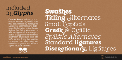 Centrio Return Font Poster 12