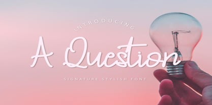 A Question Font Poster 1