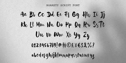 Roarety Rough Script Font Poster 7