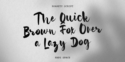 Roarety Rough Script Font Poster 2