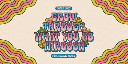 Psychedelic Peace Font Poster 2