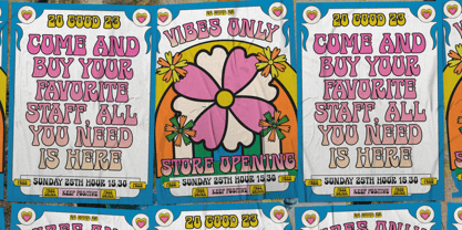 Psychedelic Peace Font Poster 4