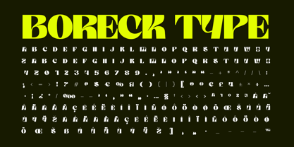 Boreck Display Font Poster 5