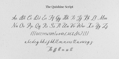Quishine Classic Script Font Poster 12