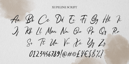 Xupeline Script Font Poster 8