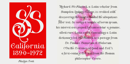 Aholya Font Poster 2