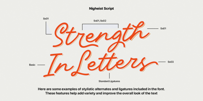 Nigheist Script Font Poster 2