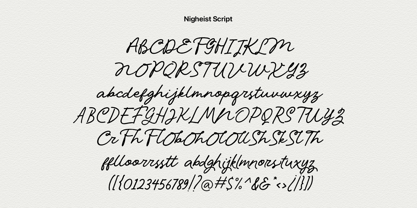 Nigheist Script Font Poster 11