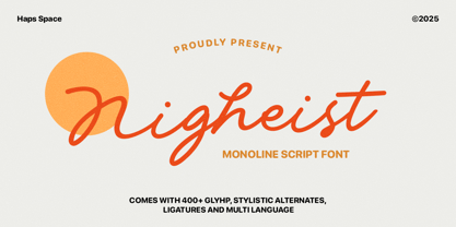 Nigheist Script Font Poster 1