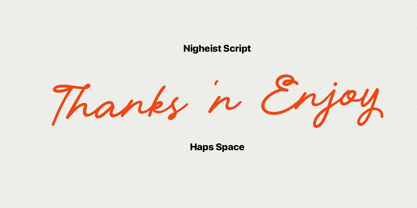 Nigheist Script Font Poster 13