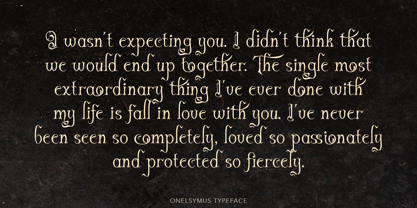 Onelsymus Font Poster 4
