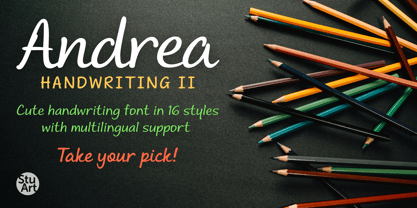 Andrea Handwriting II Font Poster 1