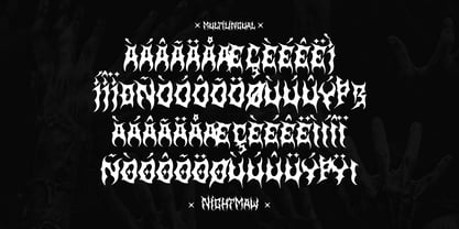Nightmaw Font Poster 11