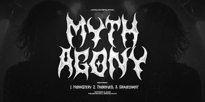 Nightmaw Font Poster 2