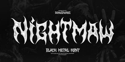Nightmaw Font Poster 1