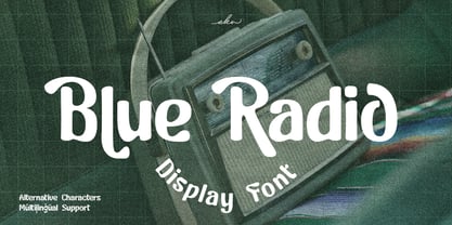 Blue Radio Font Poster 1