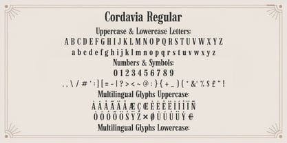Cordavia Font Poster 11