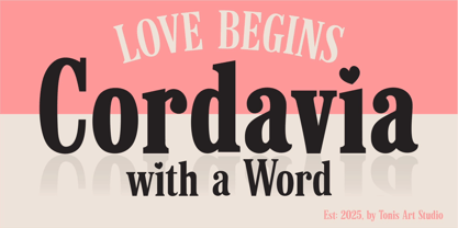Cordavia Font Poster 2