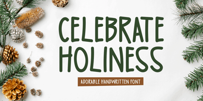 Celebrate Holiness Font Poster 1