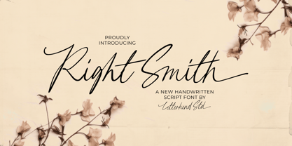 Right Smith Font Poster 1