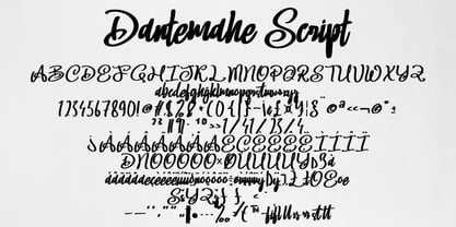 Dantemahe Script Font Poster 2