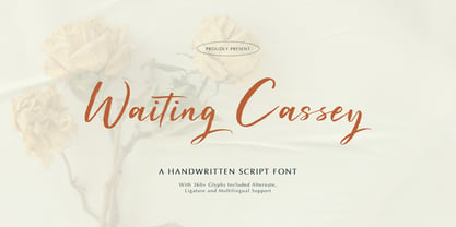 Waiting Cassey Font Poster 1