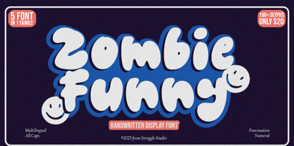 Zombie Funny Font Poster 1