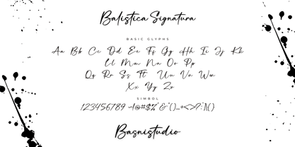 Balistica Signatura Font Poster 13