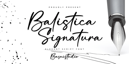 Balistica Signatura Font Poster 1