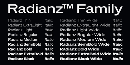 Radianz Font Poster 12