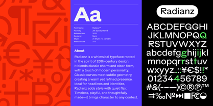 Radianz Font Poster 4