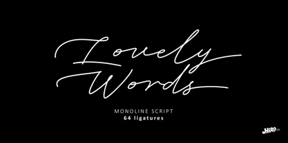 Lovely Words Font Poster 1