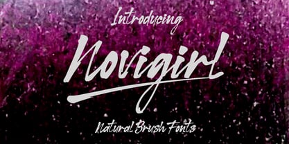 Novigirl brush Font Poster 1