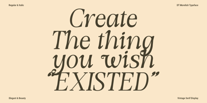 DT Morelish Font Poster 10